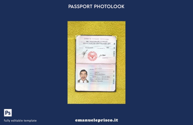modello di aspetto fotografico per passaporto della Repubblica popolare di Donet